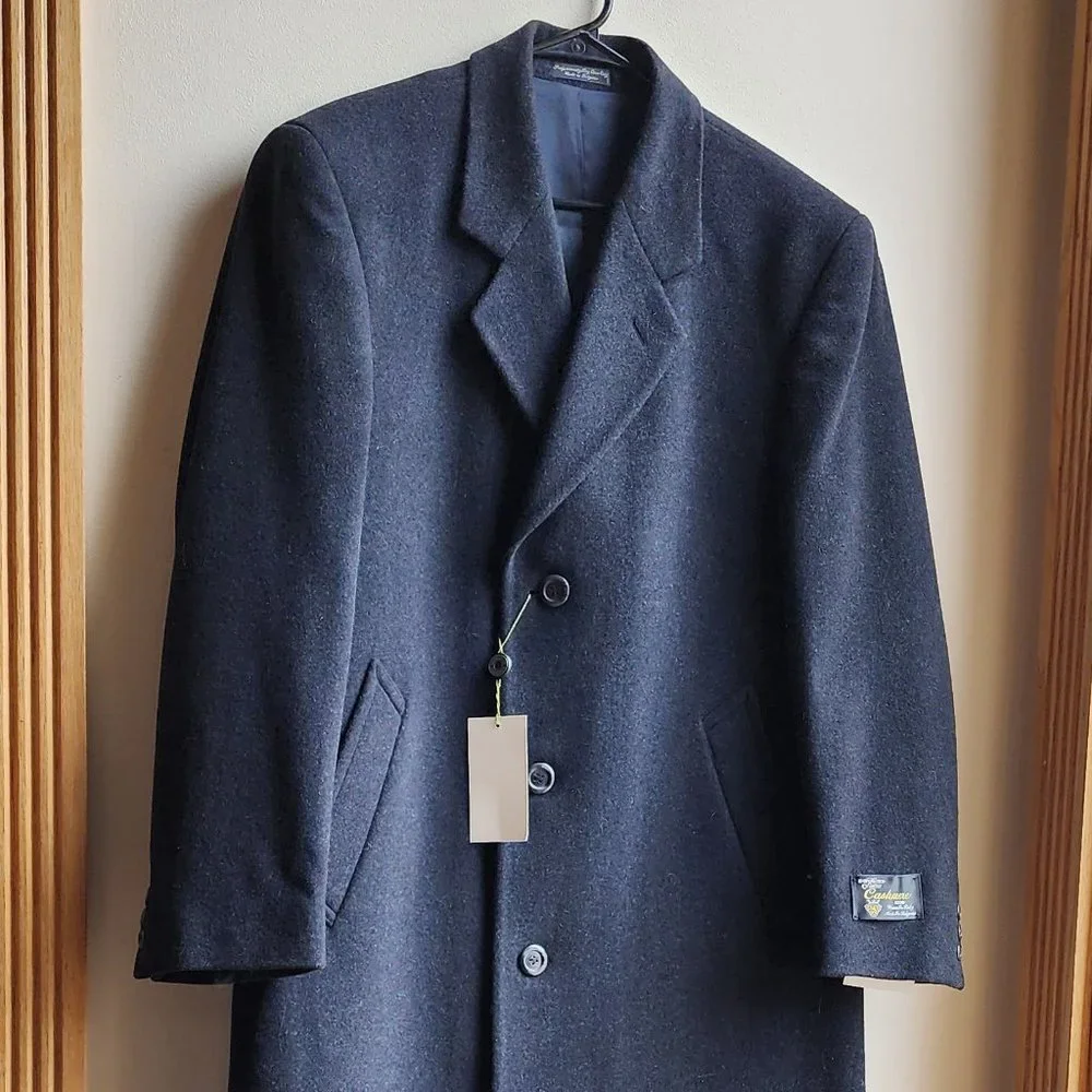 NWT di Silver/Simon & Sons Imported Cashmere Blend Dress Coat Size 40 Regular - Picture 4 of 16